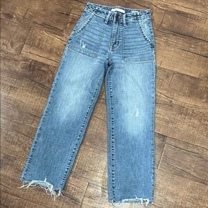 Eunina Dawn Super High Rise Wide Leg Crop Size 25